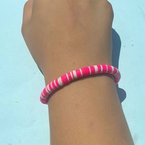 Handmade clay bead, bracelet | Barbie |